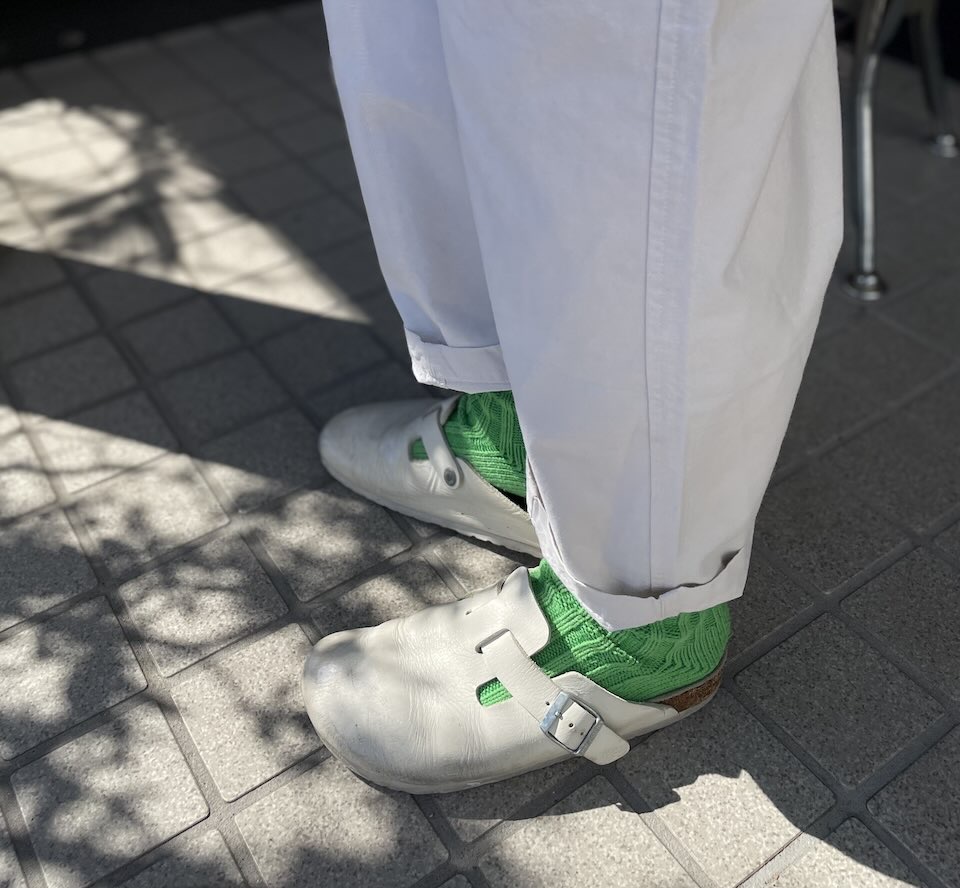 【Unisex】decka Quality Socks | デカ クオリティーソックス Cased Heavyweight Plain Socks - NEON GREEN - 画像 (7)