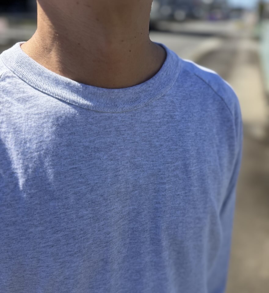 【Unisex】WALLA WALLA SPORT | ワラワラスポーツ 3/4 Baseball Tee - ASH GREY - 画像 (4)