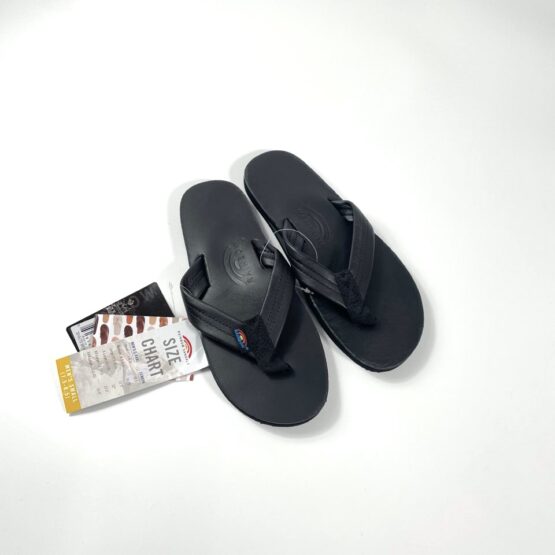 【Men's】Rainbow Sandals | レインボーサンダルズ　Single Layer Classic Leather - BLACK